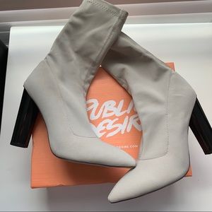 Public desire grey sock boot